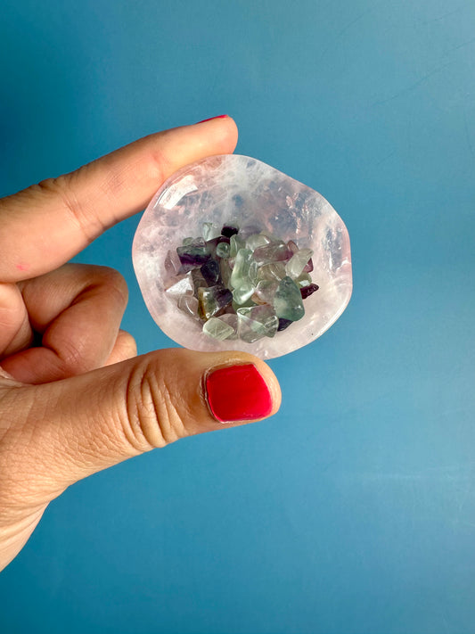 Mini Rose Quartz Bowl + Chips