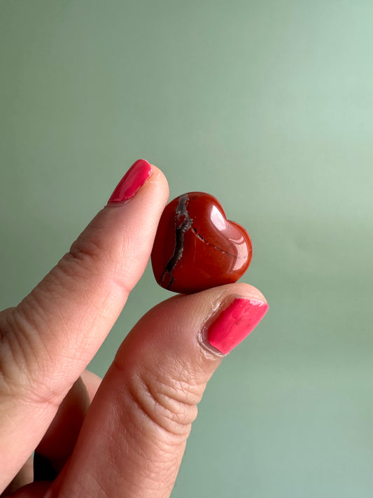 Mini Red Jasper Heart