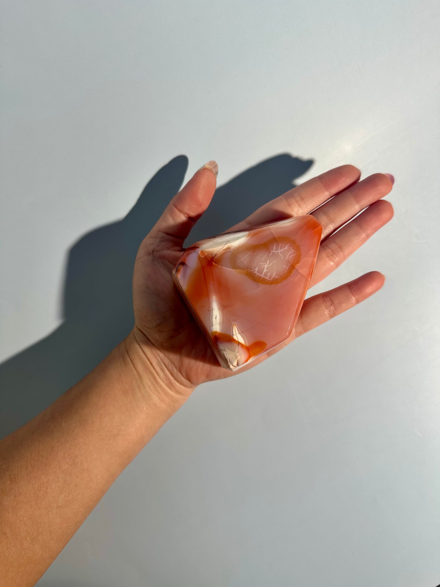 Carnelian Agate Geometric Freeform – Option I | Abundance, Determination & Prosperity Energy