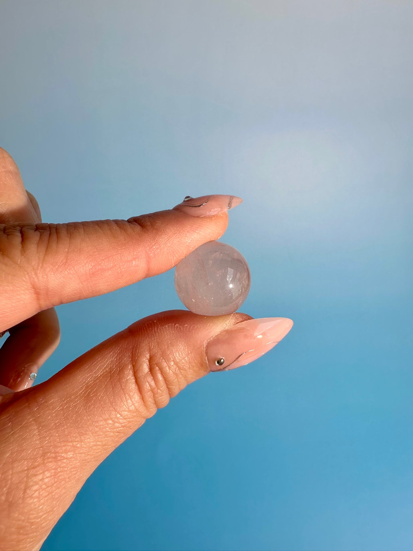 Mini Mozambique Rose Quartz Sphere