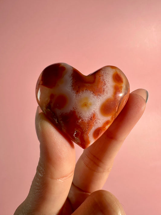 Small Carnelian Heart Option A | Courage, Confidence & Love Crystal