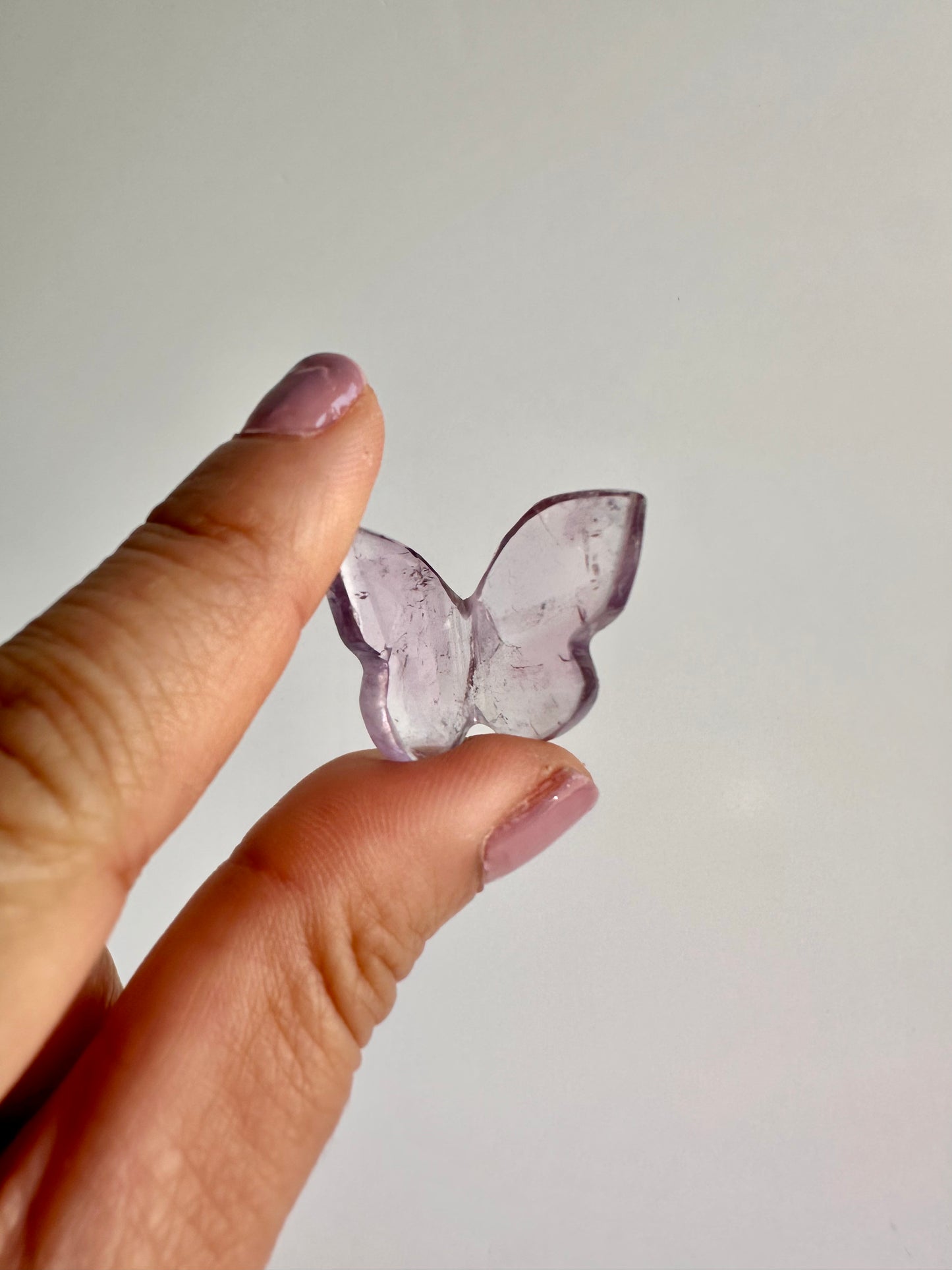 Mini 3D Amethyst Butterfly Carving