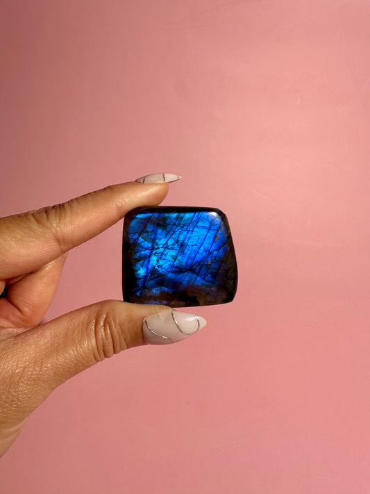 Small Blue Flash Labradorite Standing Freeform – Option F