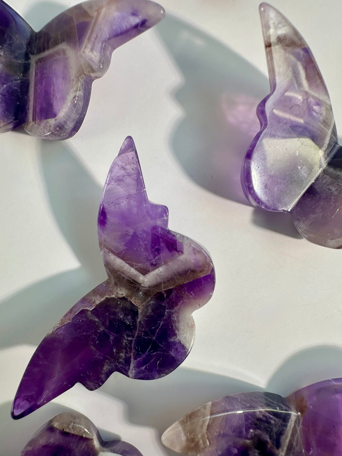 Small Chevron Dream Amethyst 3D Butterfly