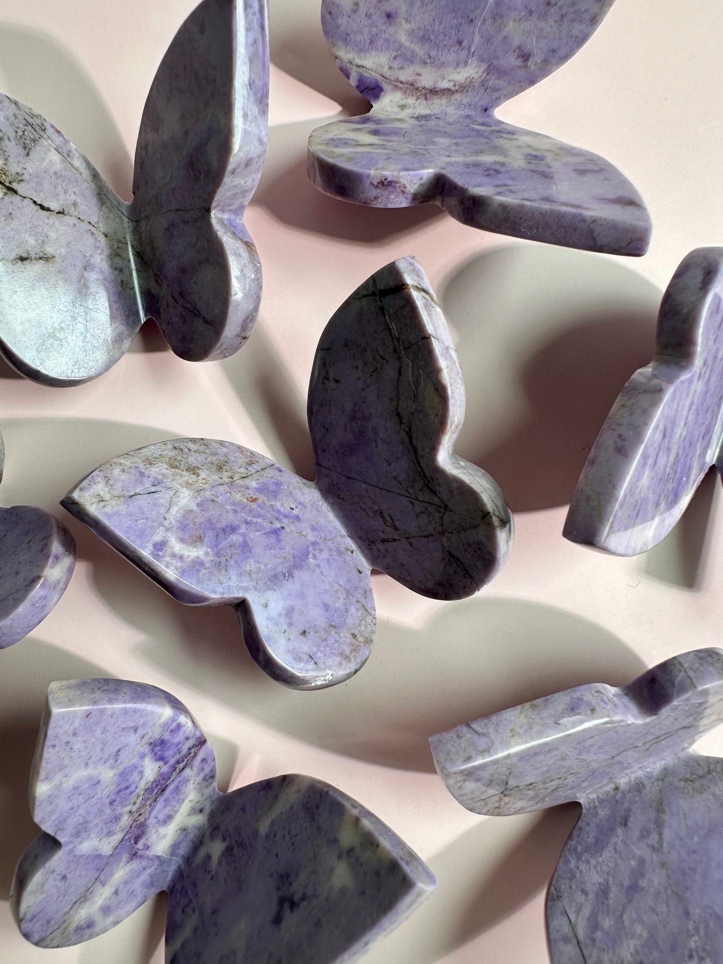 3D Purple Jade Butterfly Carving