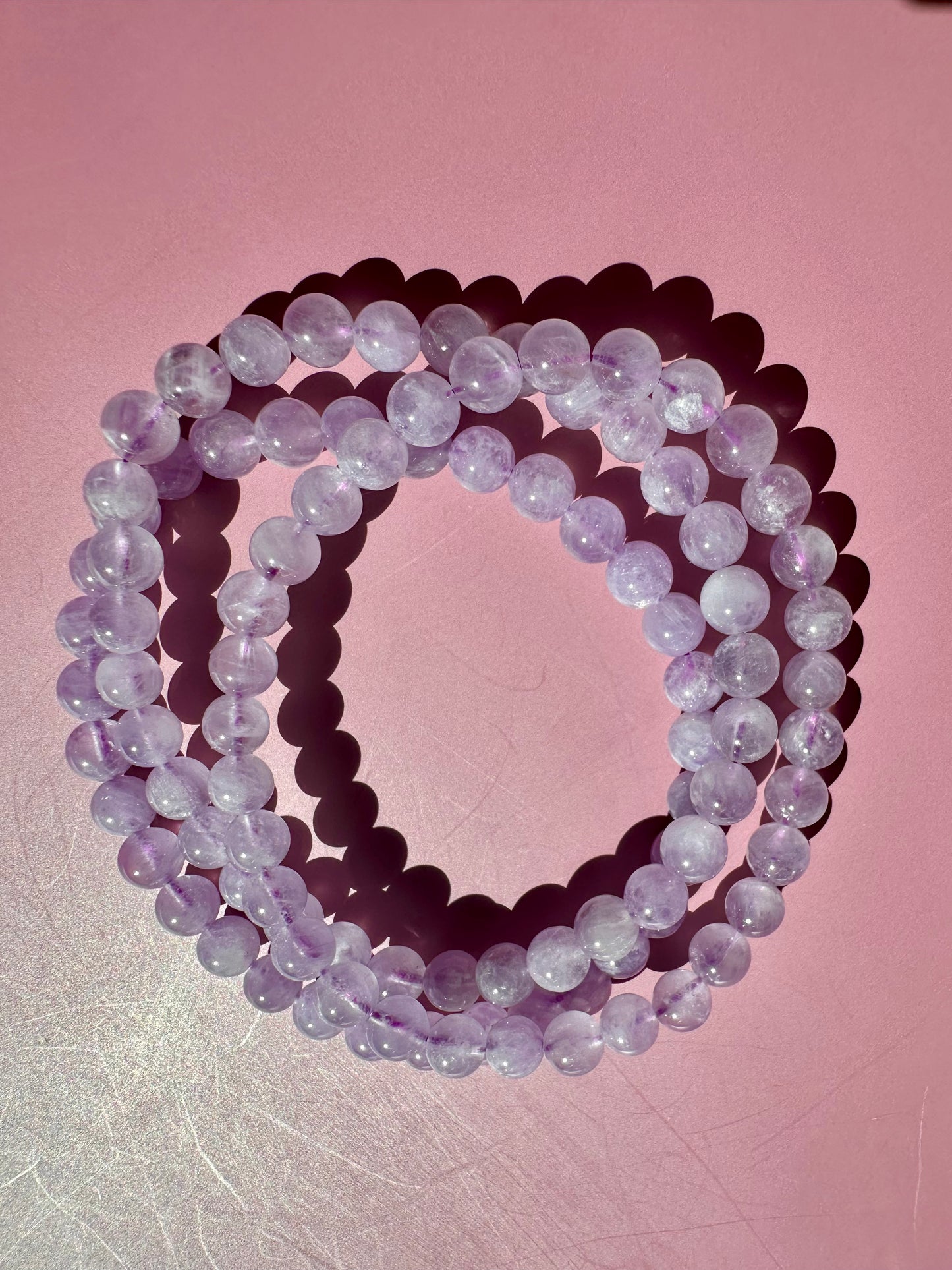 6mm Lavender Jade Bracelet