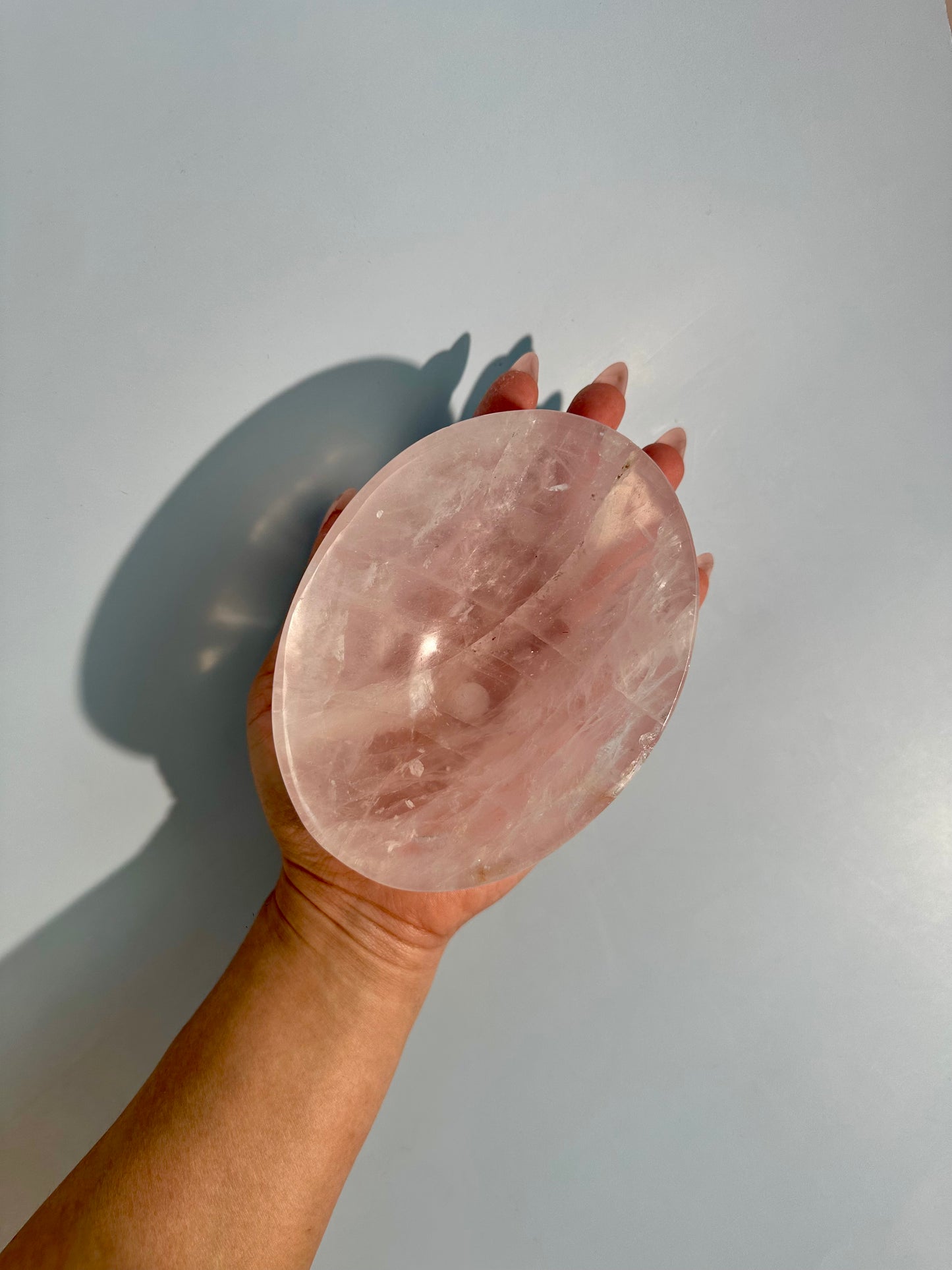 Perfectly Imperfect Rose Quartz Bowl Misfit – Option A