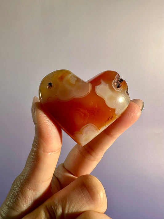 Small Carnelian Heart Option J | Passion, Creativity & Confidence Crystal