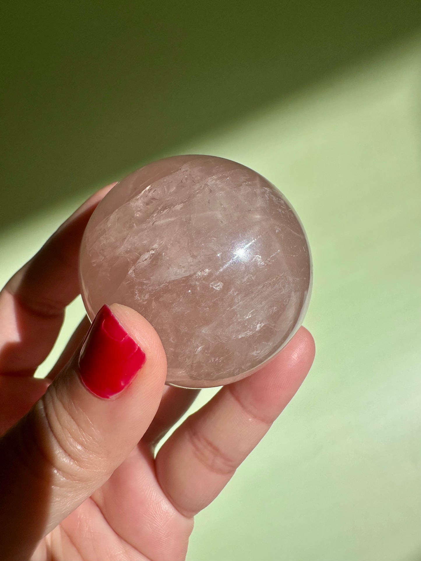 Star Rose Quartz Sphere - A