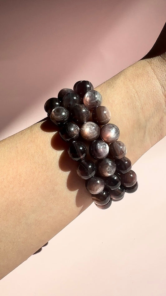 11mm HQ Lepidolite Purple Mica Bracelet