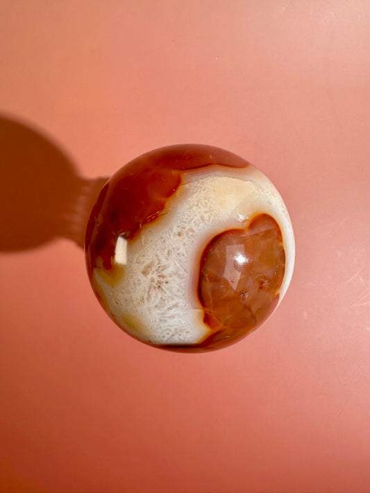 Carnelian Sphere – Option L | Collector Crystal, Joy, Vitality & Positive Energy