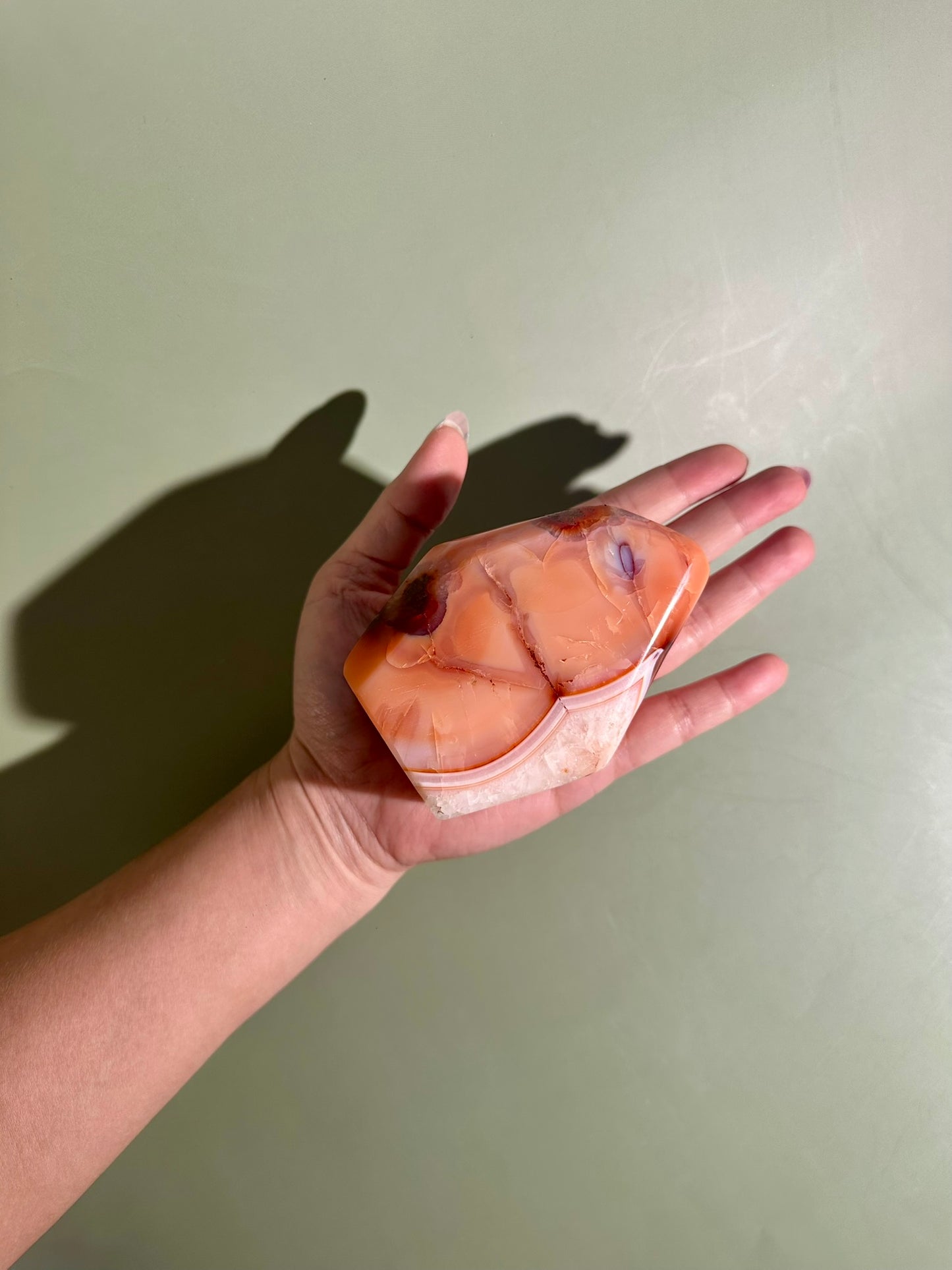 Carnelian Agate Geometric Freeform – Option J | Joy, Creativity & Positive Energy