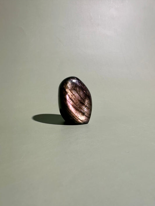 Small Silver Flash Labradorite Standing Freeform – Option H