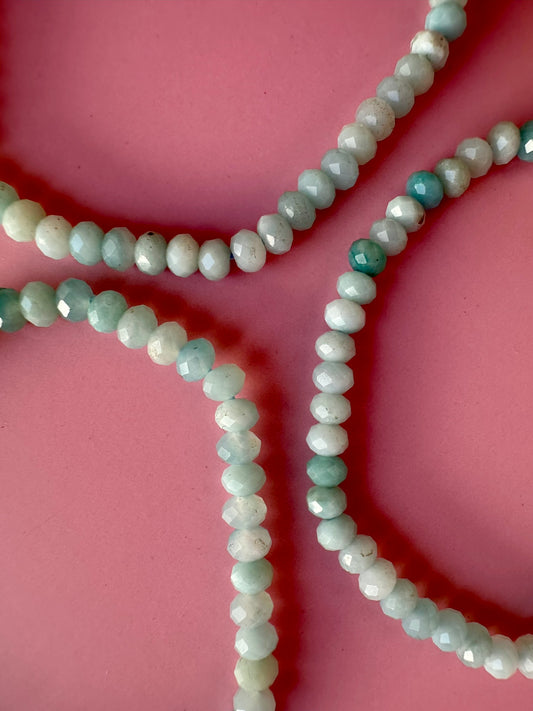 5mm Faceted Amazonite Bracelet