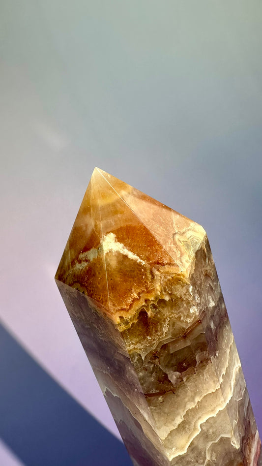 Amethyst Crazy Lace Agate Tower