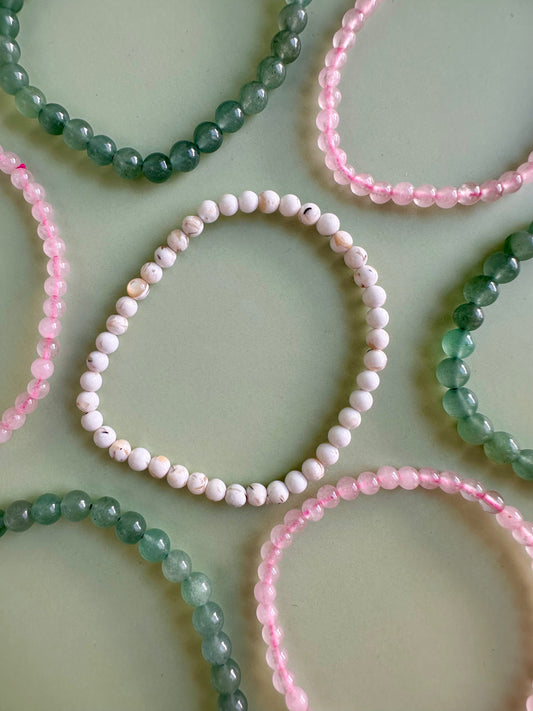 Bracelet Bundle Set: “Mother’s Love” - Mother of Pearl, Rose Quartz, Green Jade