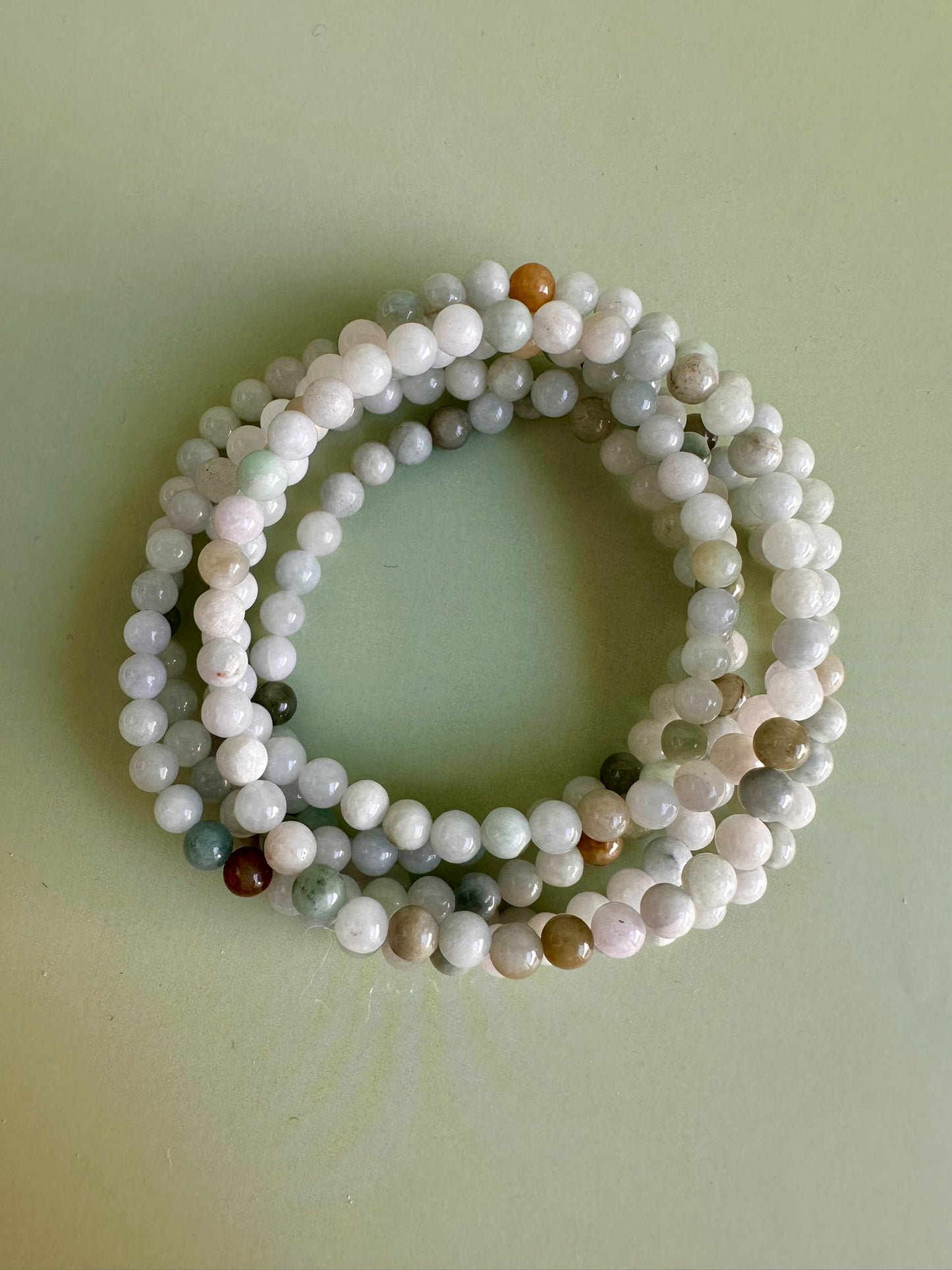 4mm Natural Burmese Jade Bracelet