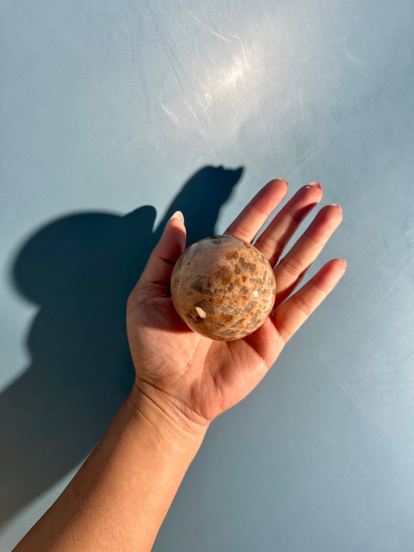 Graphic Feldspar Sphere – Option B | Creativity, Balance & Earth Energy