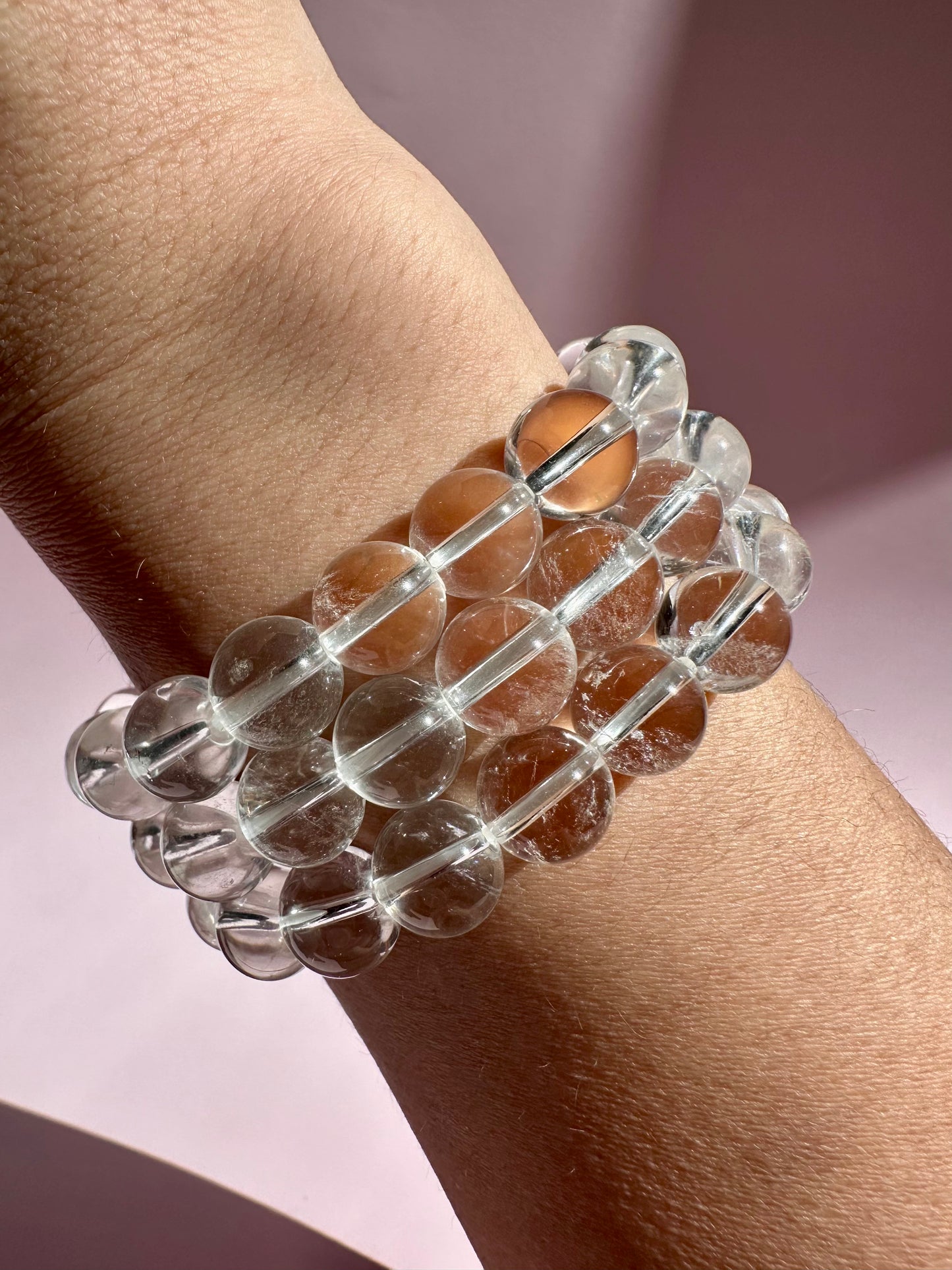 10mm Lemurian Clear Quartz Bracelet