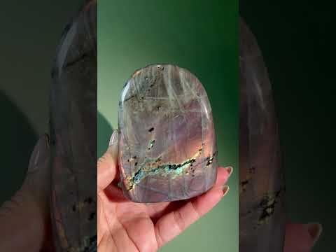 Large Sunset Flash Labradorite Standing Freeform – Option E
