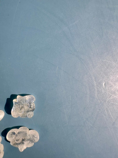 Mini Moonstone Smiley Cloud | Cute Crystal Carving