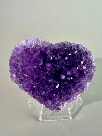 Small Druzy Amethyst Heart - E