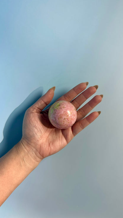 Thulite with Epidote Sphere – Option H