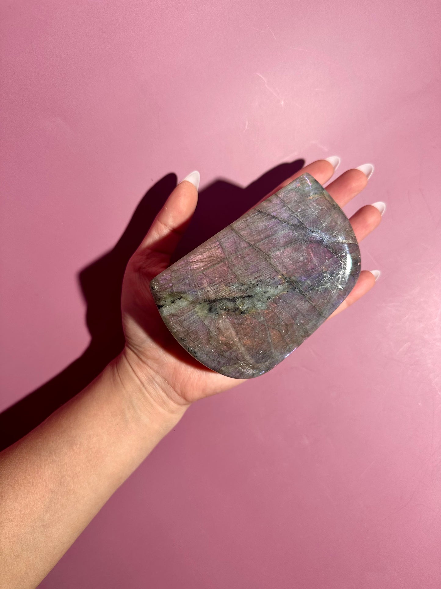 Large Purple Flash Labradorite Standing  Freeform – Option N