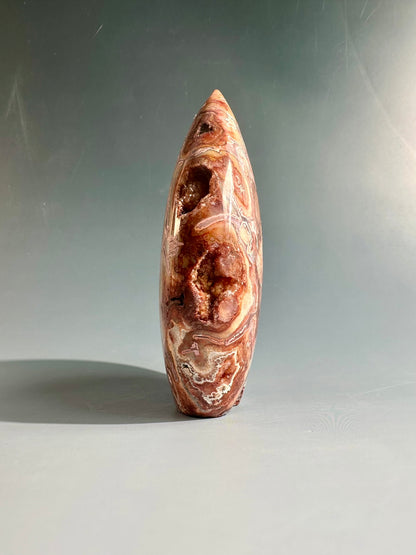 Indonesian Pink Crazy Lace Agate Flame – Option D | Inner Peace, Self-Love & Collector Crystal