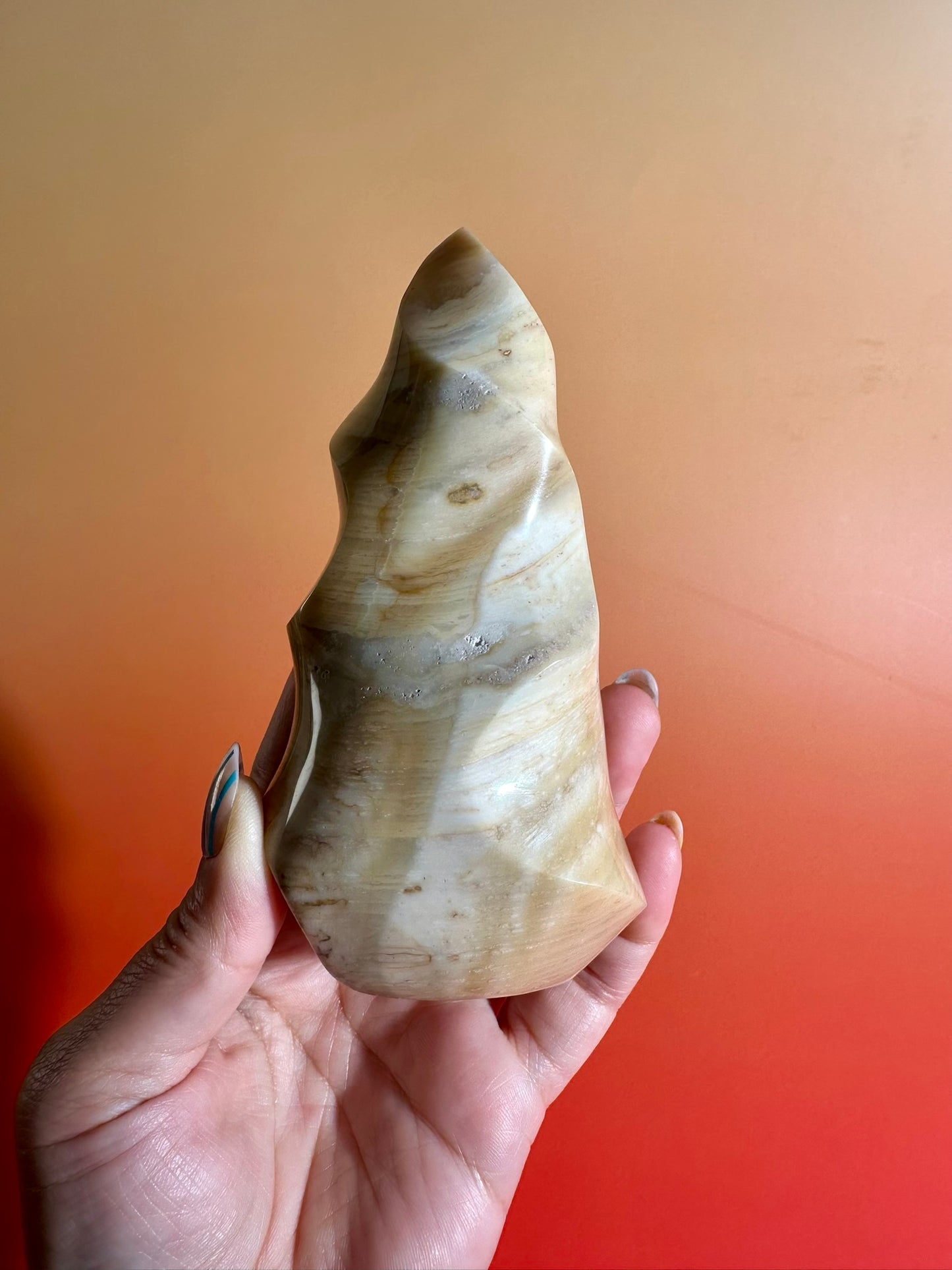 Sea Jasper Flame Option C | One-of-a-Kind Polished Ocean Jasper Style Crystal