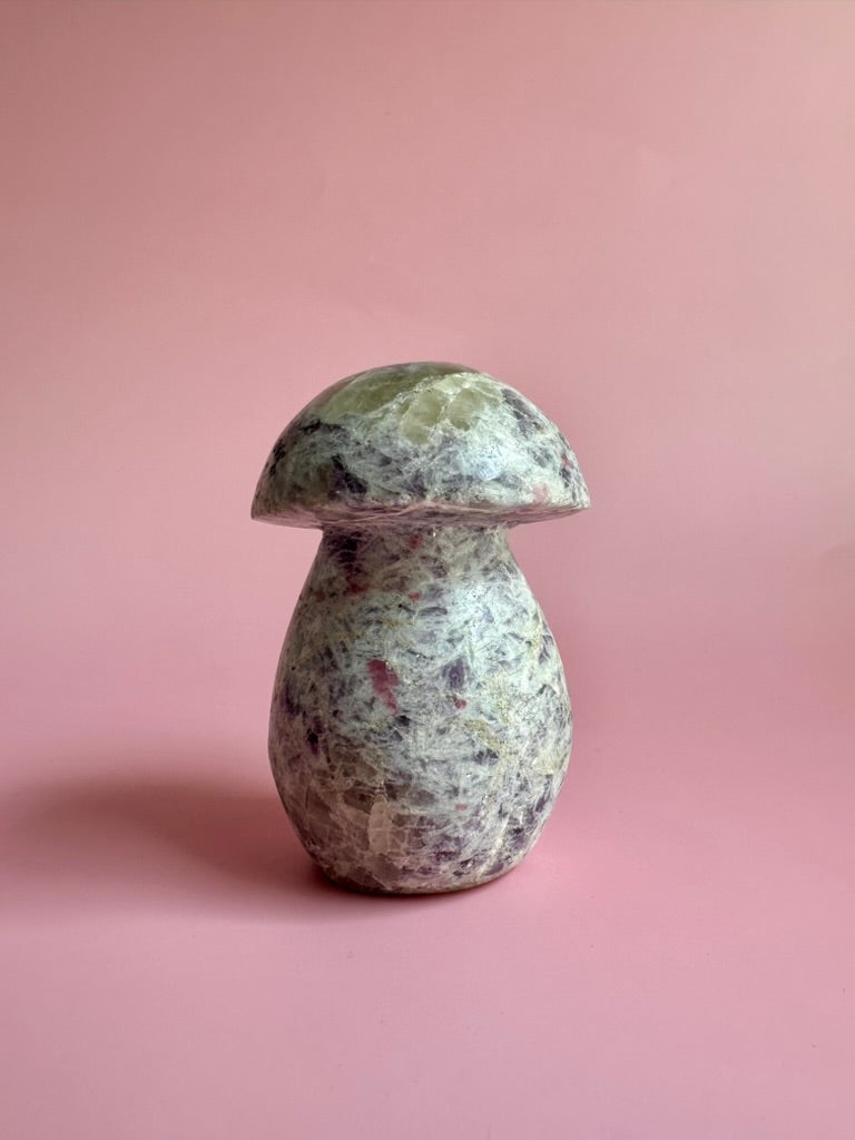 Lepidolite Bundle - Mushroom, Sphere, Tower