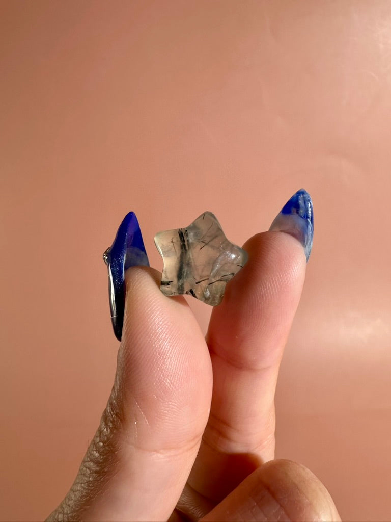 Mini Prehnite Star | Green Celestial Crystal Carving