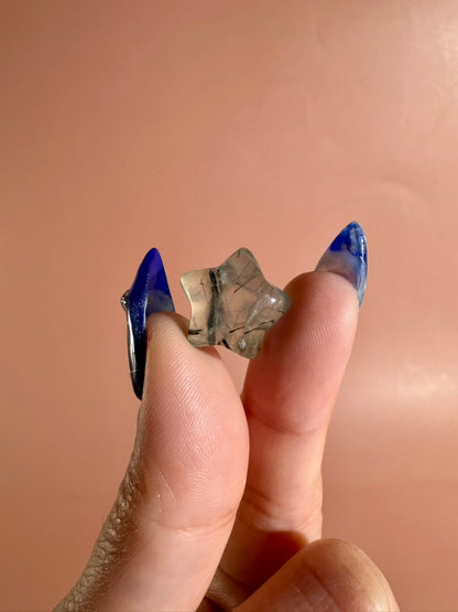 Mini Prehnite Star | Green Celestial Crystal Carving