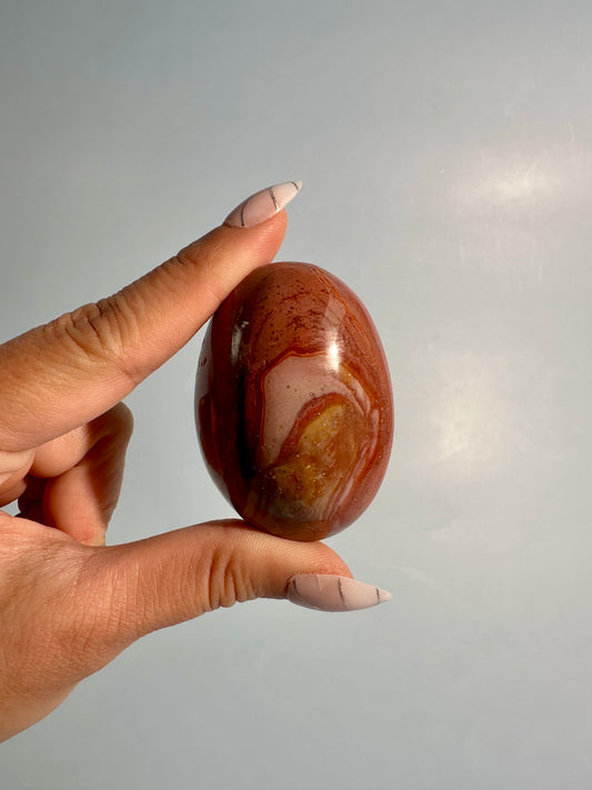Polychrome Jasper Palm Stone – Option B