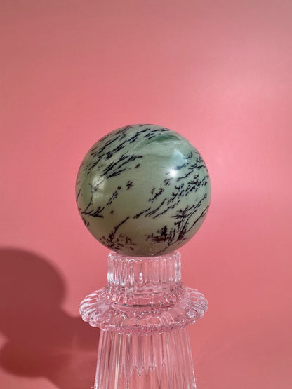 Green Picture Jasper Sphere – Option C
