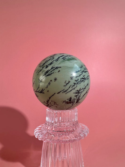 Green Picture Jasper Sphere – Option C