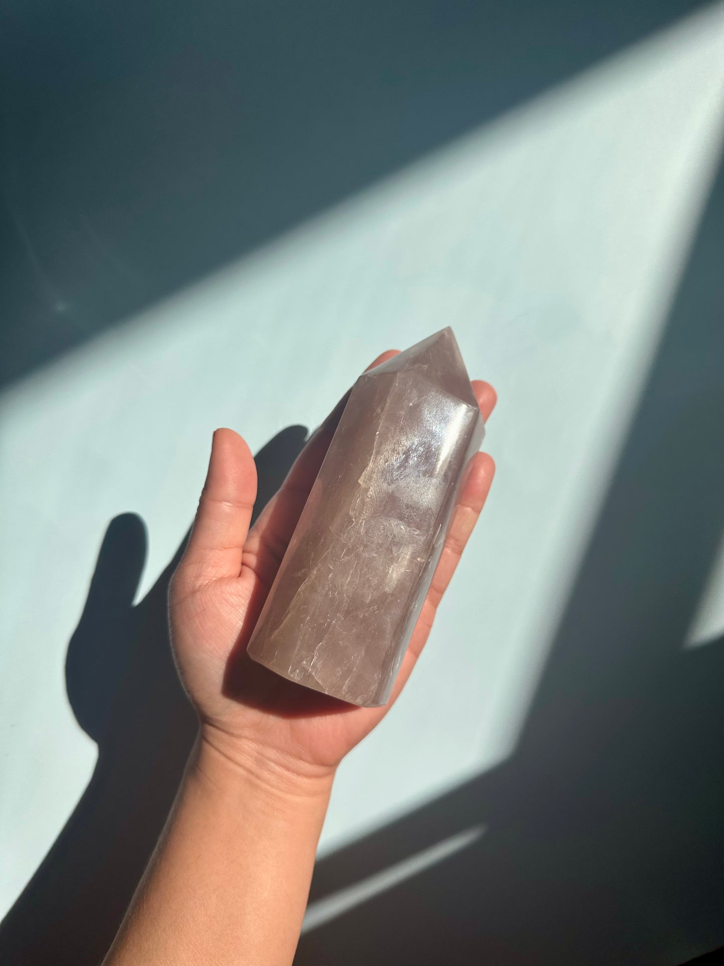 Large Rose Quartz Tower - A