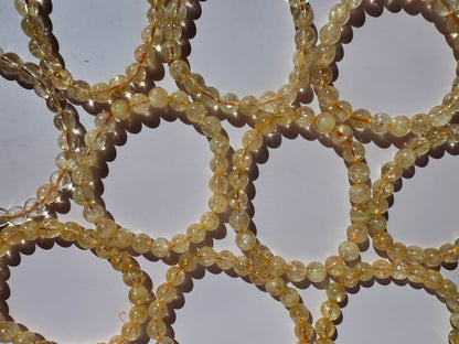8mm Citrine (Heated) Beaded Bracelet