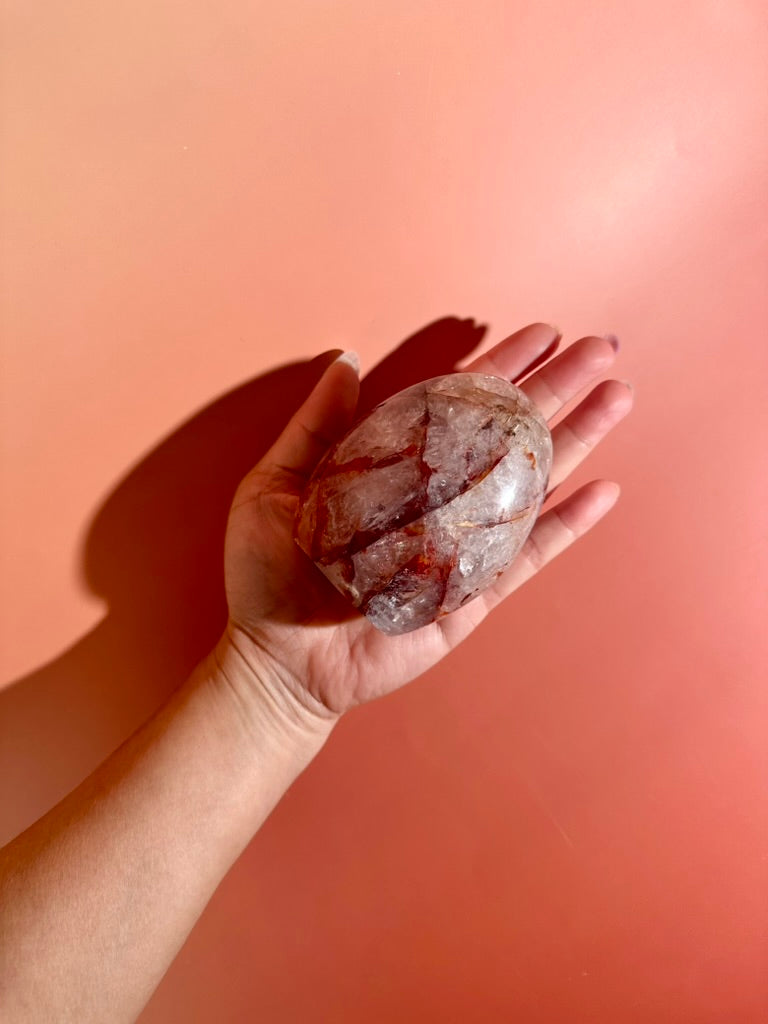 Fire Quartz Standing Freeform Option D | Premium Hematoid Quartz Crystal