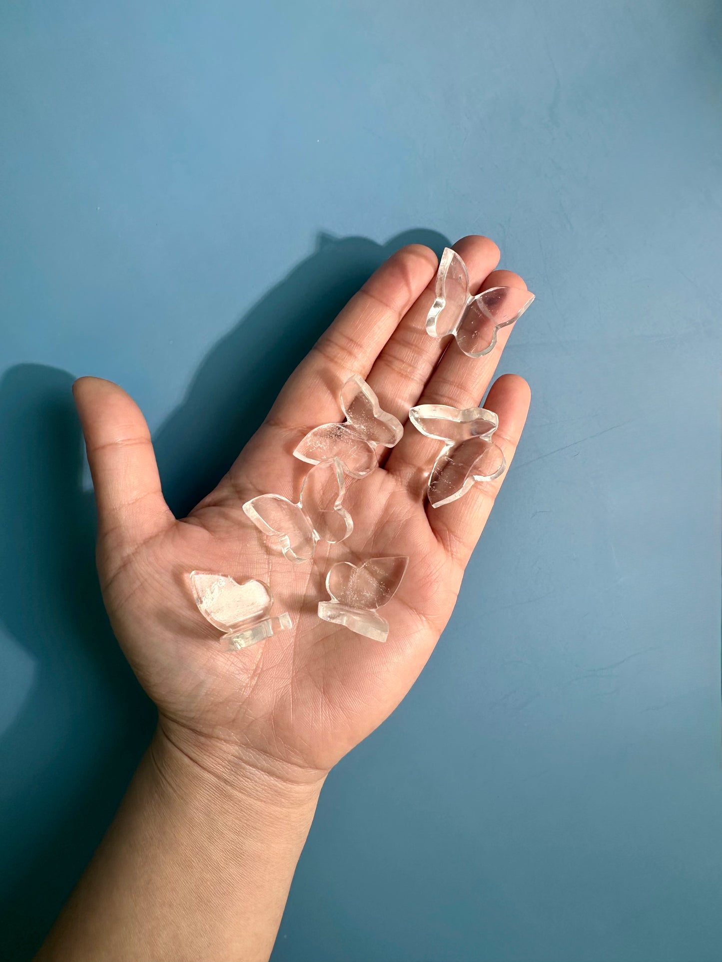 Mini 3D Himalayan Clear Quartz Butterfly Carving