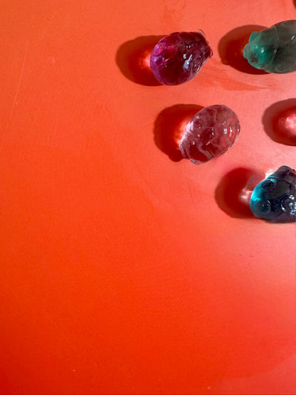 Mini Rainbow Fluorite Ladybug | Crystal Carving