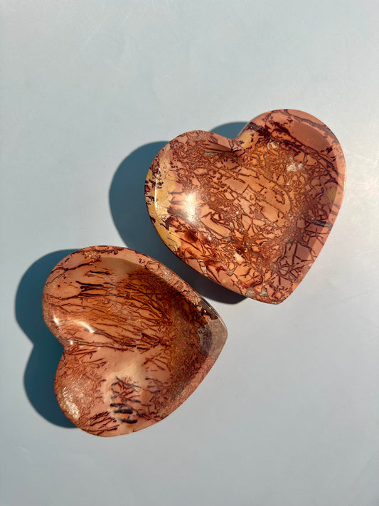 Moroccan Mookaite Picture Jasper Heart Dish | Intuitively Chosen Love & Grounding Energy