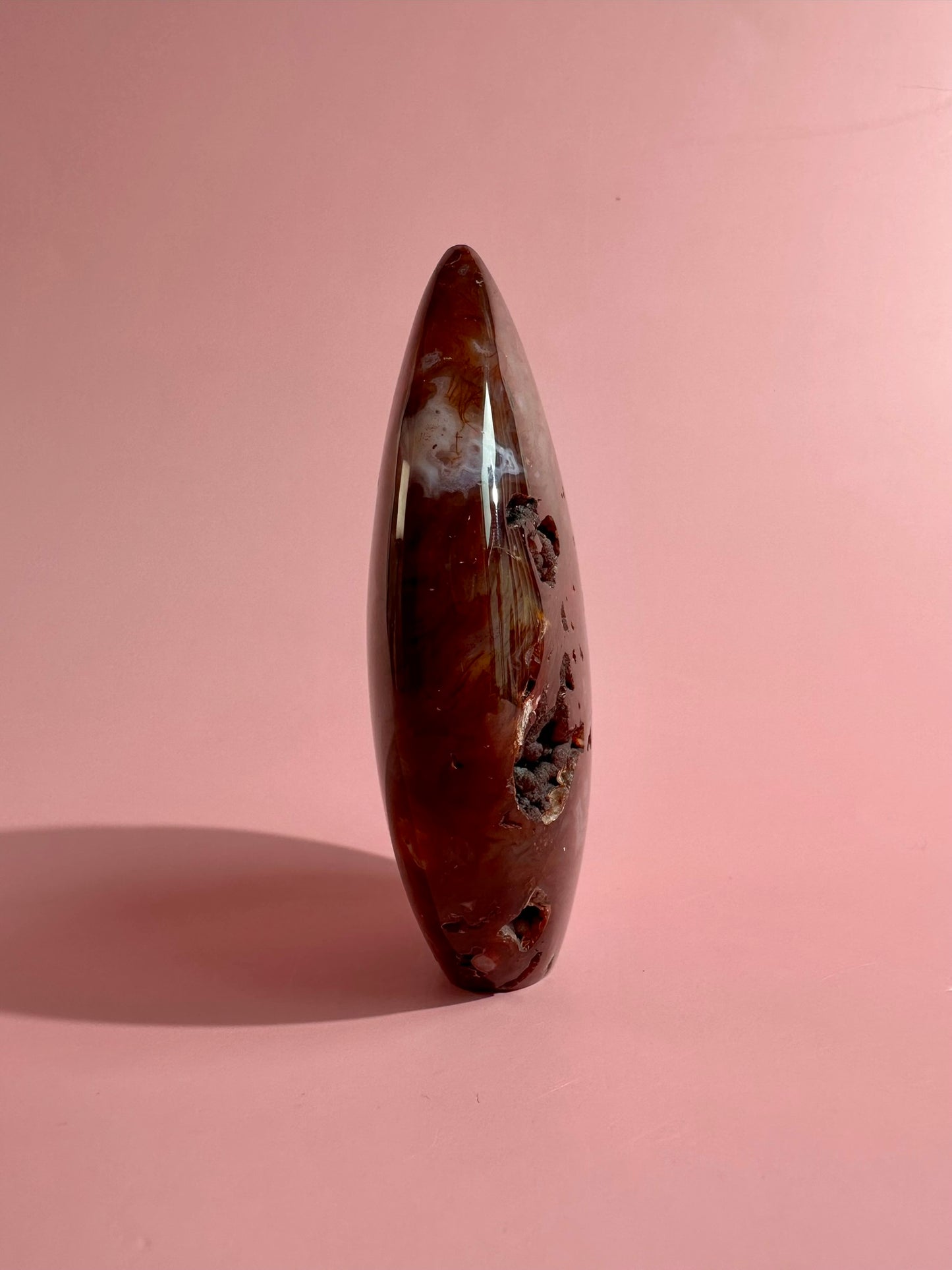 Indonesian Red Moss Agate Flame – Option A | Grounding, Courage & Growth Crystal