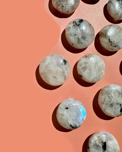 Rainbow Moonstone Mini Flat Palm