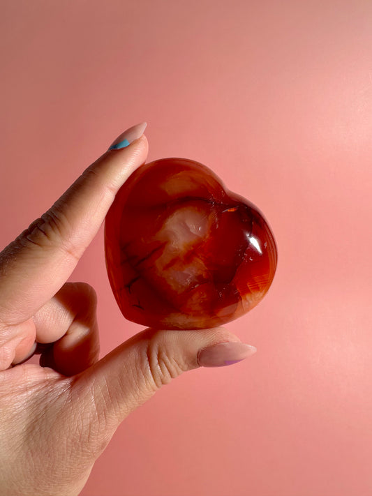 Small Carnelian Heart Option K | Personal Empowerment, Joy & Courage Crystal