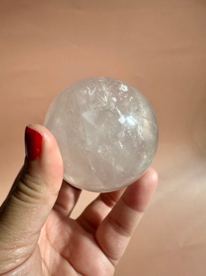 Star Rose Quartz Sphere - D
