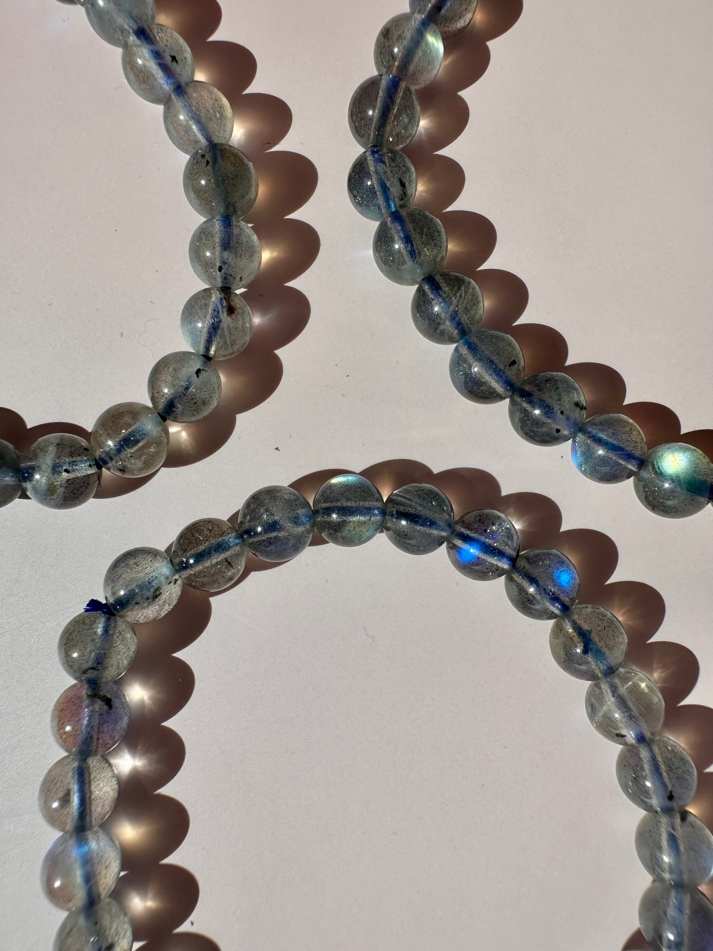 6mm Labradorite Beaded Bracelet