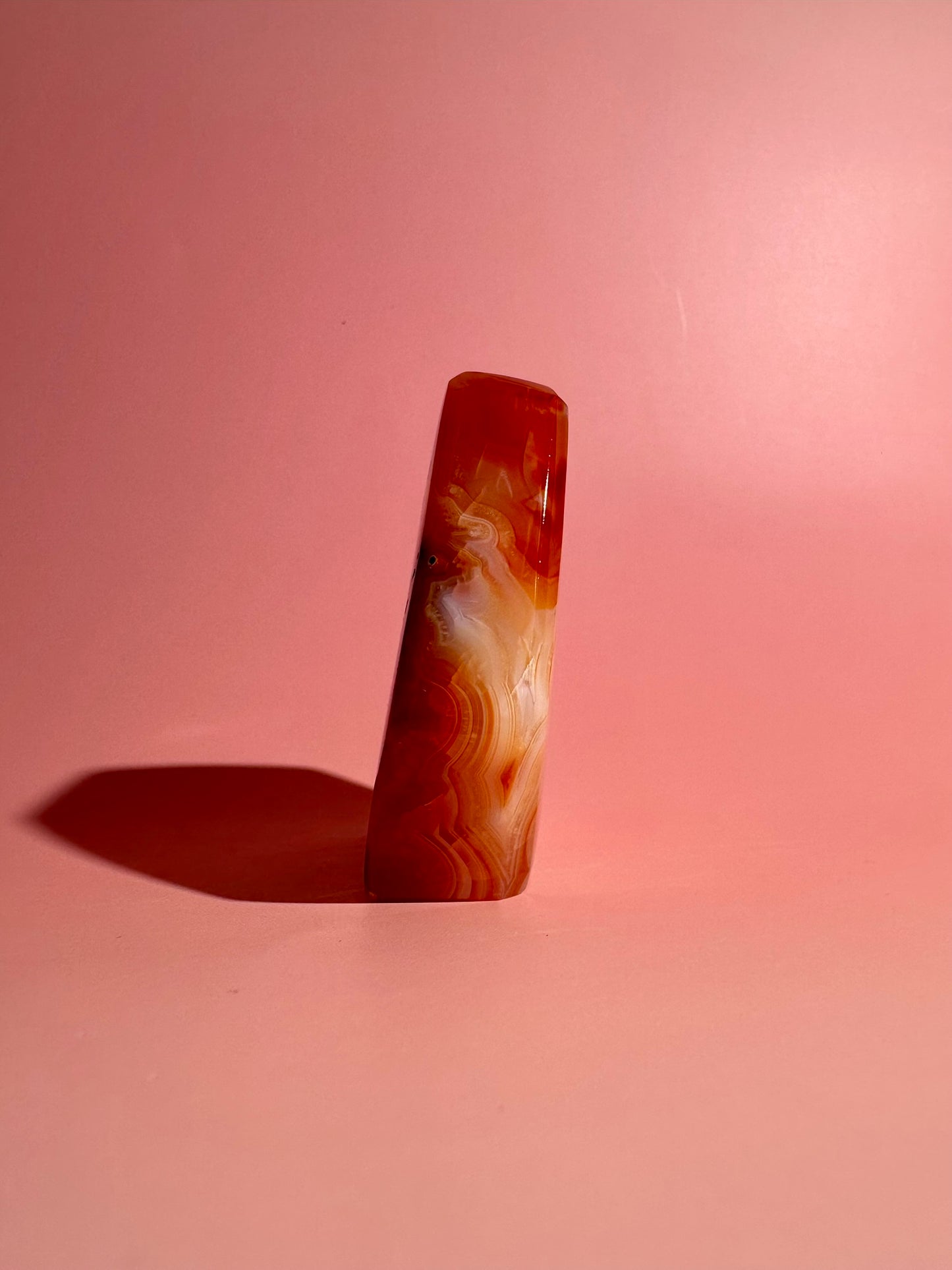 Carnelian Agate Geometric Freeform – Option D | Empowerment, Joy & Transformation Energy