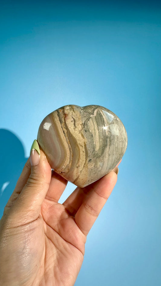 Polychrome Jasper Heart – Option B