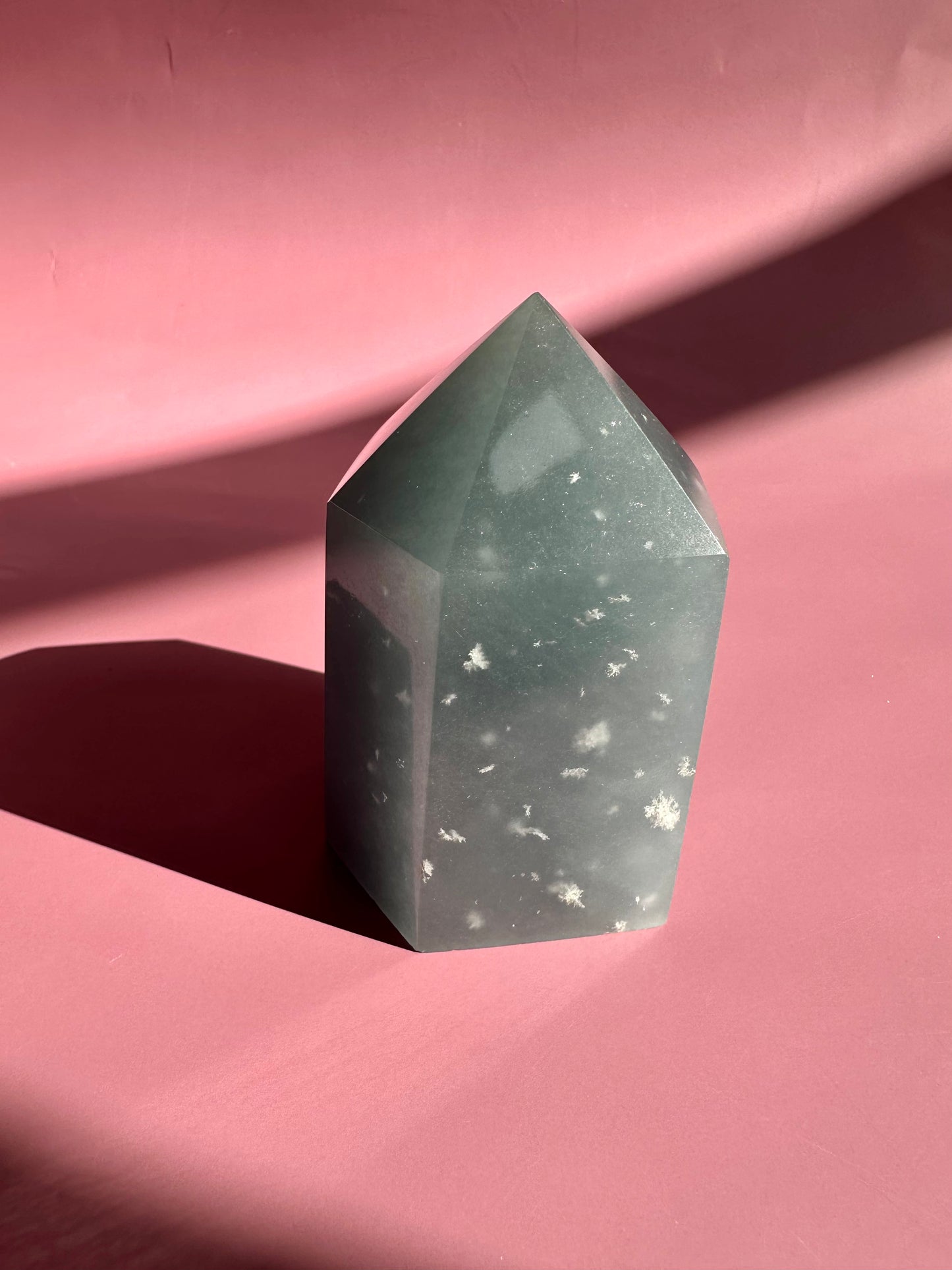 Large Peruvian Snowflake Angelite Tower - B